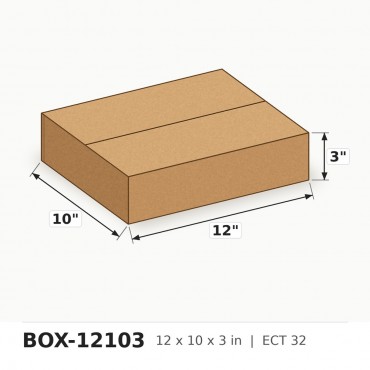 Box 12 X 10 X 3 - Per Box, Sold in Bundles of 25