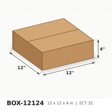 Box 12 X 12 X 4 - Per Box, Sold in Bundles of 25