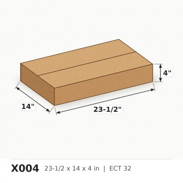 Box 23 1/2 x 14 x 4 - Per Box, Sold in Bundles of 25