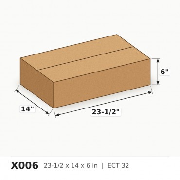 Box 23 1/2 x 14 x 6 - Per Box, Sold in Bundles of 25