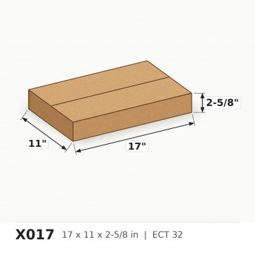 Box 17 x 11 x 2 5/8 - Per Box, Sold in Bundles of 25