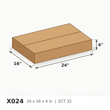 Box 24 x 16 x 4 - Per Box, Sold in Bundles of 25