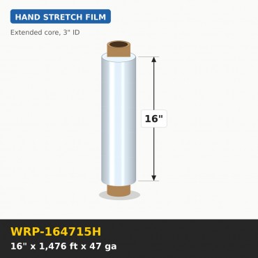 Stretch Wrap 1476 feet x 16 inch 47 gauge (100 in pallet)