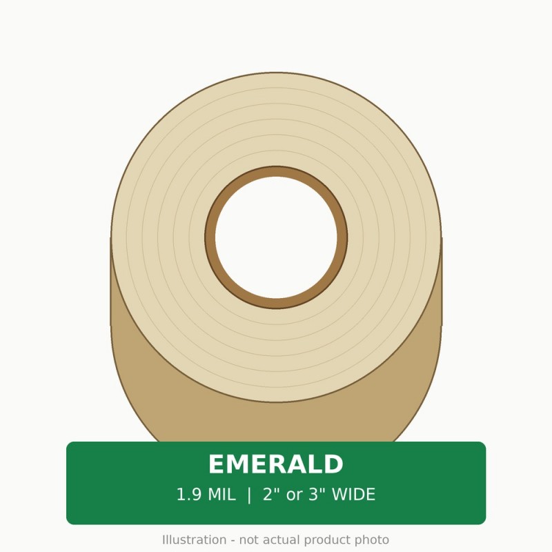 Emerald Packing Tape 1.9 Mil - Case (36 rolls of 2 in. or 24 rolls of 3 in.)