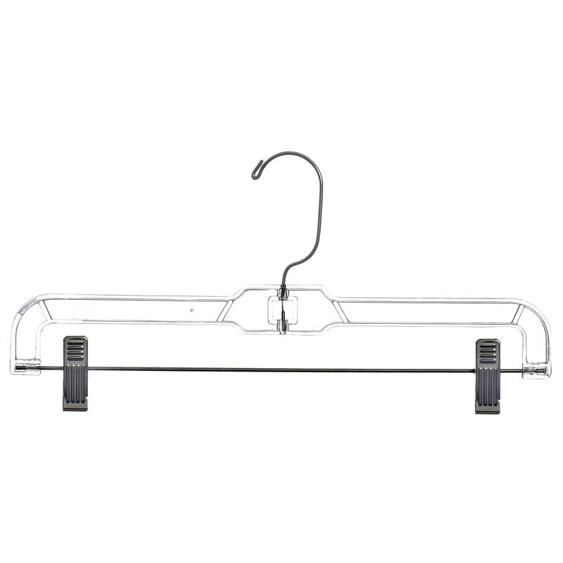 14" Pant/skirt hanger with vinyl-cushioned clips HAN-5131