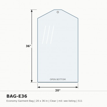 Poly Bag ECO 20X36 - Box of 511 bags