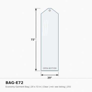 Poly Bag ECO 20X72 - Box of 255 bags