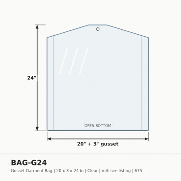 Gusset Bag 20x3x24 - Box of 675 bags