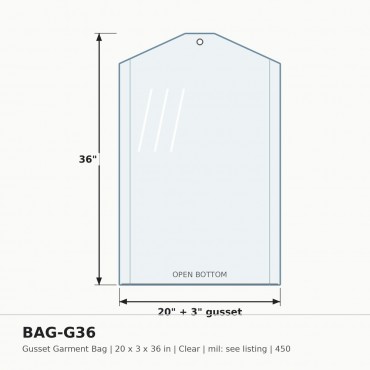Gusset Bag 20x3x36 - Box of 450 bags