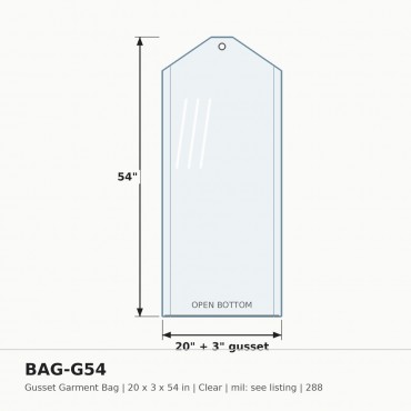 Gusset Bag 20X3X54 - Box of 288 bags