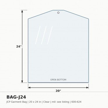 Poly Bag J.C.P. 20X24 - Box of 600-624 bags