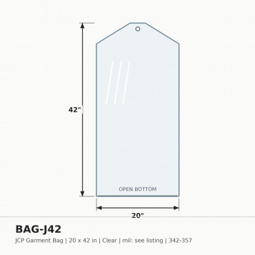 Poly Bag J.C.P. 20X42 - Box of 342-357 bags