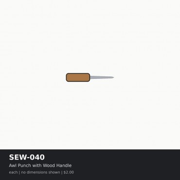 Awl Punch with Wood Handle - Each
